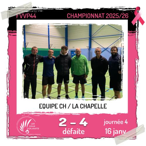 Rencontre J4 de la CH : Vigneux contre Pornichet (défaite)